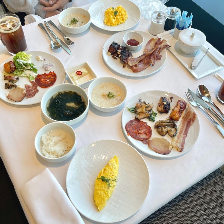  롯데타워 시그니엘 스테이 조식 뷔페 까지 마무리