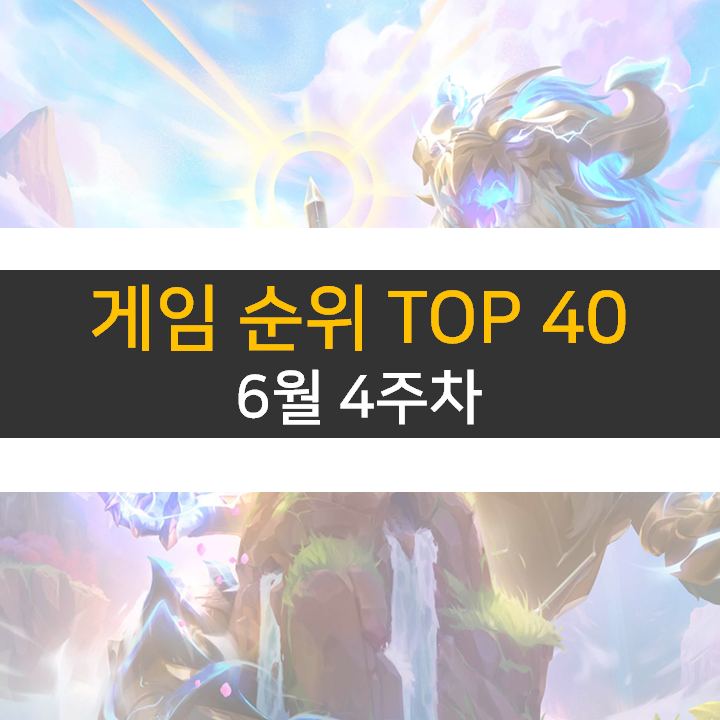 모바일, PC 온라인, 스팀 게임 순위 (2022년 6월 4주 차) 모바일, PC 온라인, 스팀 게임 순위 (2022년 6월 4주 차)
