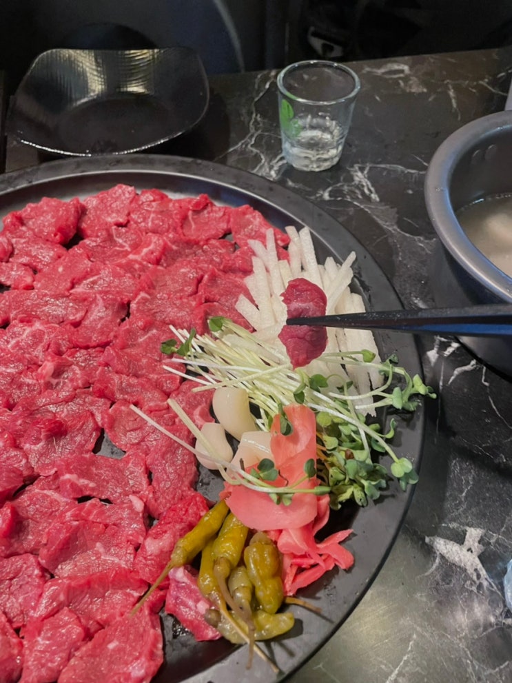  수원 화서동 맛집 달월육회 뭉티기먹은 후기
