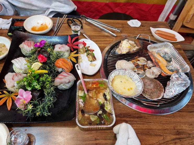  [아라담] [뷰 노래연습장] 영종도 놀거리 회 조개구이 먹고 노래방으로~!