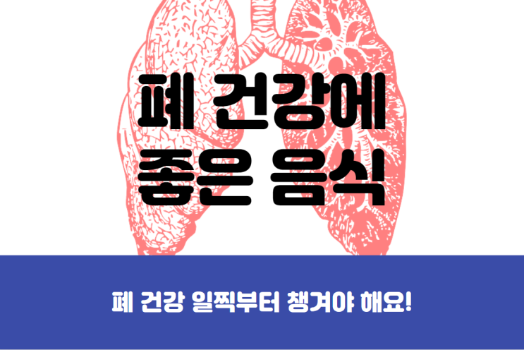  폐에 좋은 음식 알고 챙겨 먹어요!