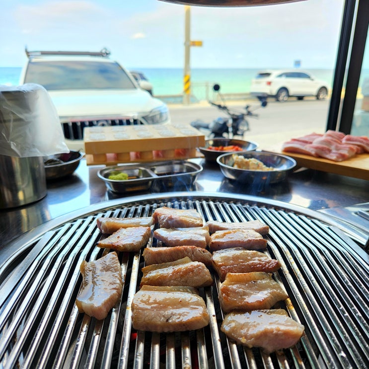 바다와 함께 고기를 즐길 수 있는 강릉 사천 맛집, 박가네숯불껍데기