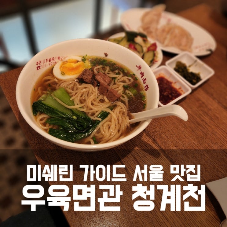 우육면관 청계천점 - 엄지척한 우육면 미슐랭 맛집 우육면관 청계천점 - 엄지척한 우육면 미슐랭 맛집