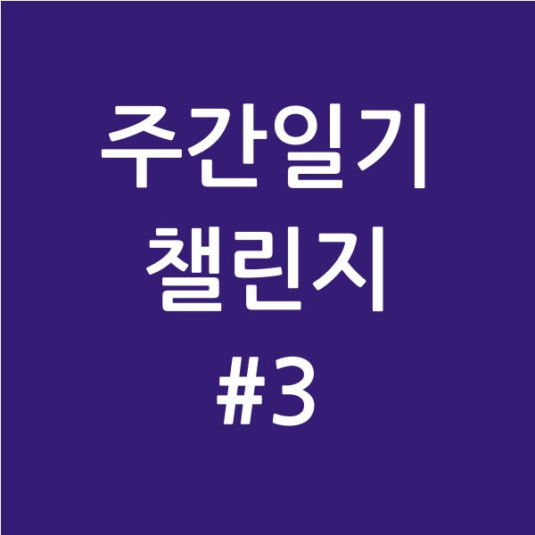  [주간 일기 챌린지] 6월 3주차