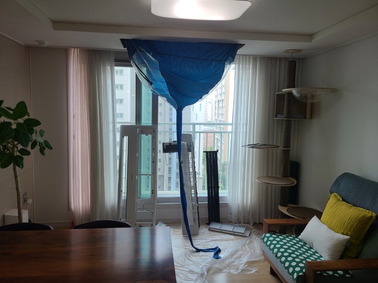 송파 잠실 파크리오 천장형 에어컨 청소 후기
