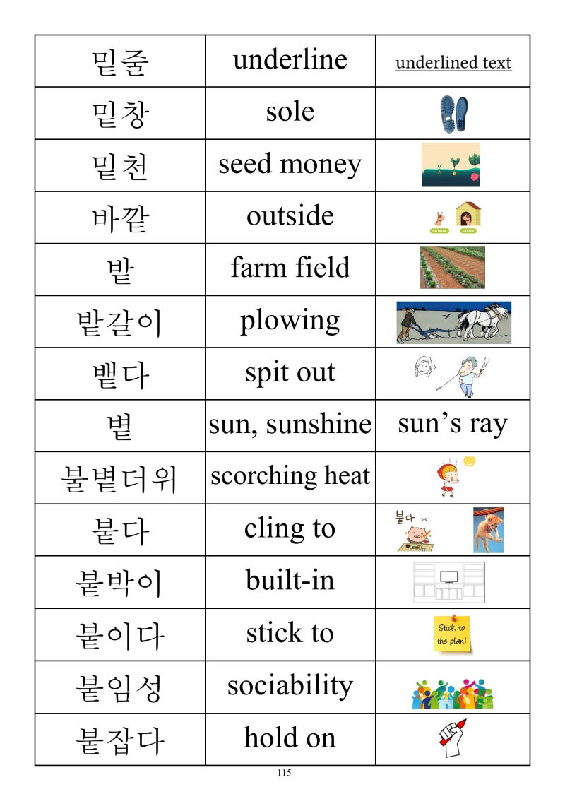 [받침 단어] 'ㅌ' 받침 단어 모음 -updated : 네이버 블로그