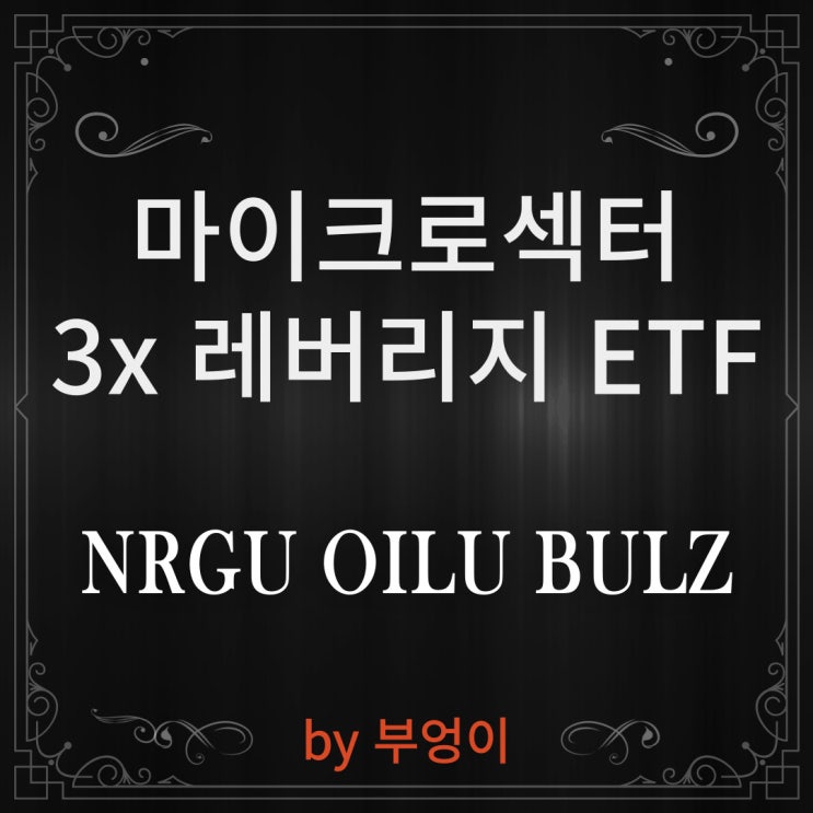 마이크로섹터스 레버리지 ETF - NRGU, OILU, BULZ (MicroSectors 석유 & 가스 / FANG ETF)