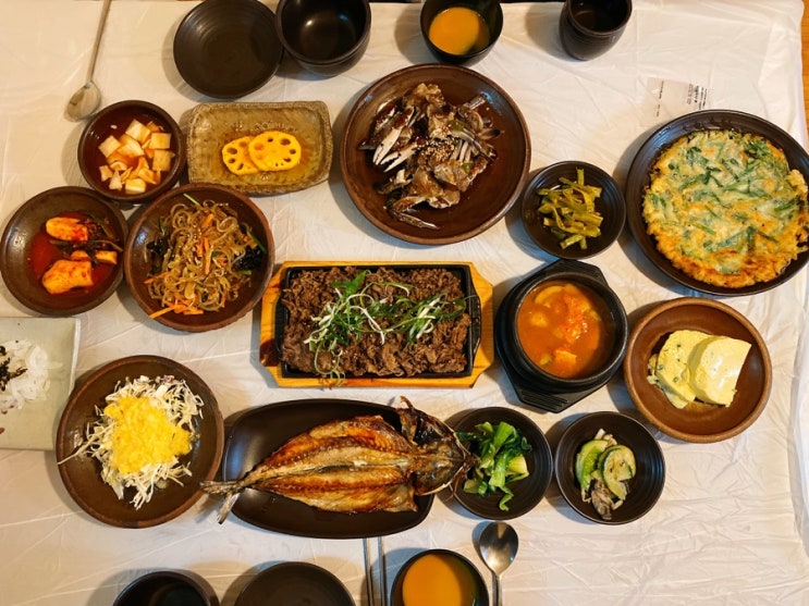  경기광주 오포 맛집, 평상마루 오포 한정식집, 소불고기한상 + 간장게장, 강아지도 올수있어요