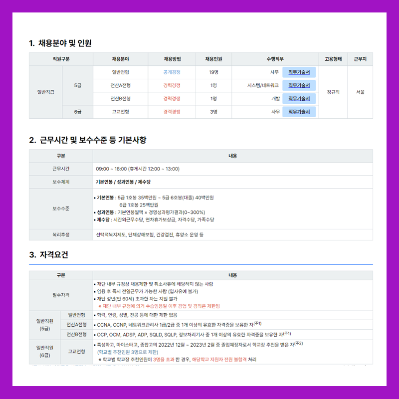 서울신용보증재단 채용정보 알아보기, 채용 일정, 연봉