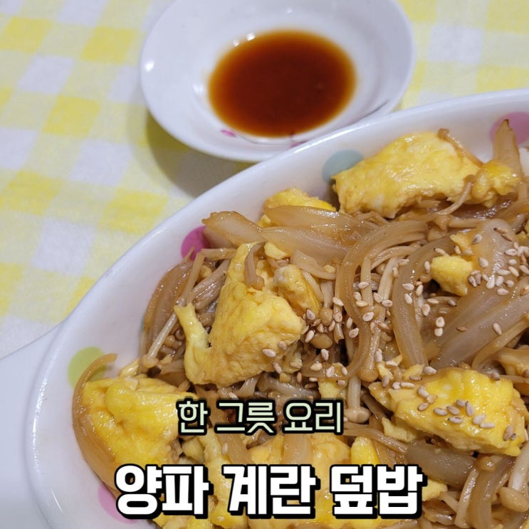  한 그릇 요리 양파 계란덮밥 간단한 계란 양파 요리