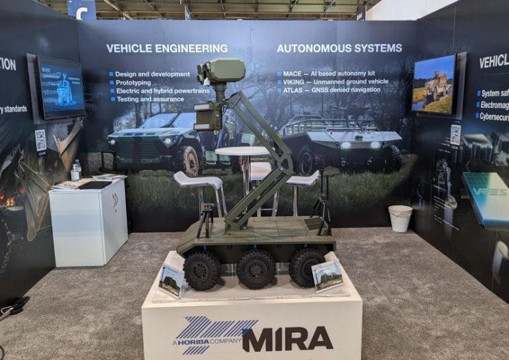 HORIBA MIRA의 무인 지상 차량(Unmanned Ground Vehicle) 플랫폼 VIKING Eurosatory 에서 선뵈