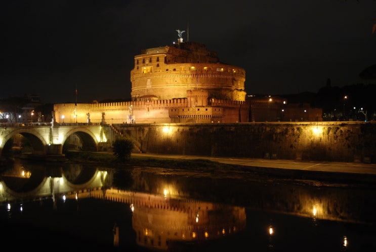 [이탈리아 로마 여행10] 야경 명소: 성천사성과 성 베드로 대성당(바티칸 성당) - 로마 일몰 시간