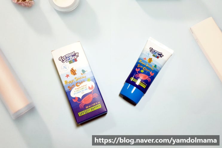  끈적임없는 포멀비 키즈 프로폴리스 수딩 선크림 SPF50+ PA++++