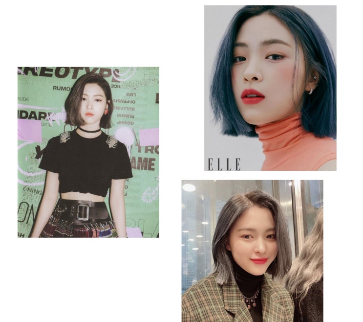 앞머리없는 칼단발 연예인