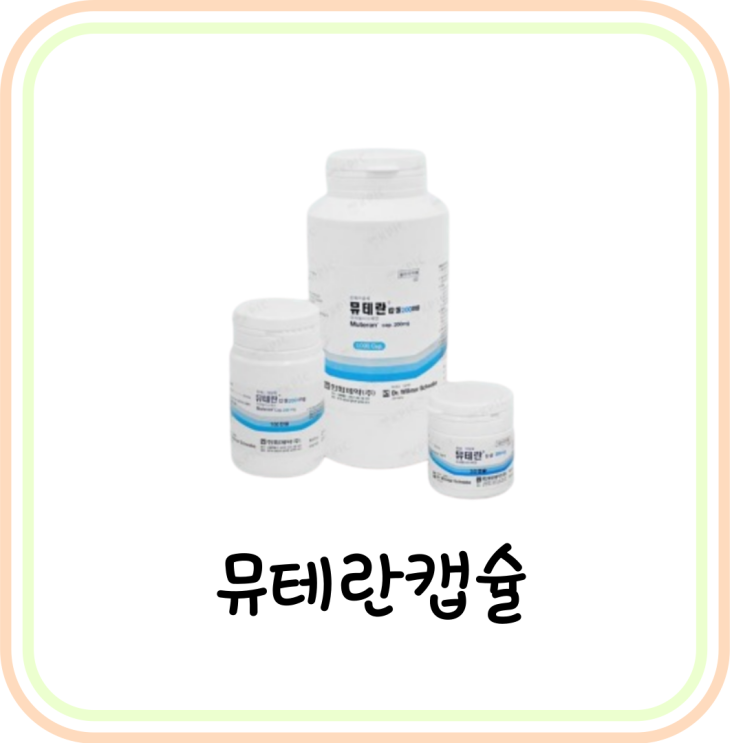 뮤테란캡슐 200mg 효능 및 복용법 (아세틸시스테인)