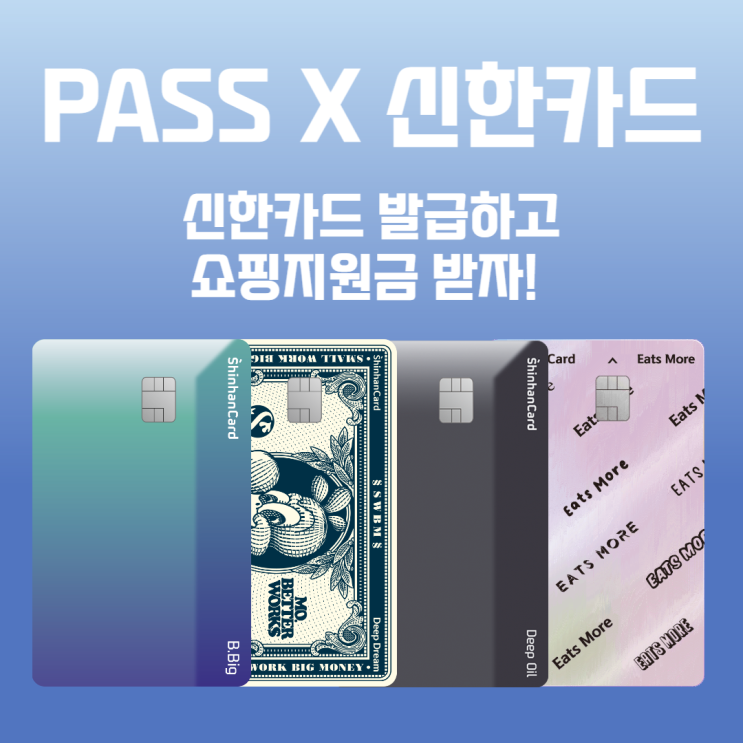  PASS에서 신한카드 발급받고 쇼핑지원금도 받자c️