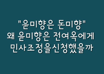  [뉴스속법률이야기] "윤미향은 돈미향", 형사고소, 민사소송 다 놔두고 전여옥씨에게 민사조정신청서를 낸 윤미향씨, 왜 하필?