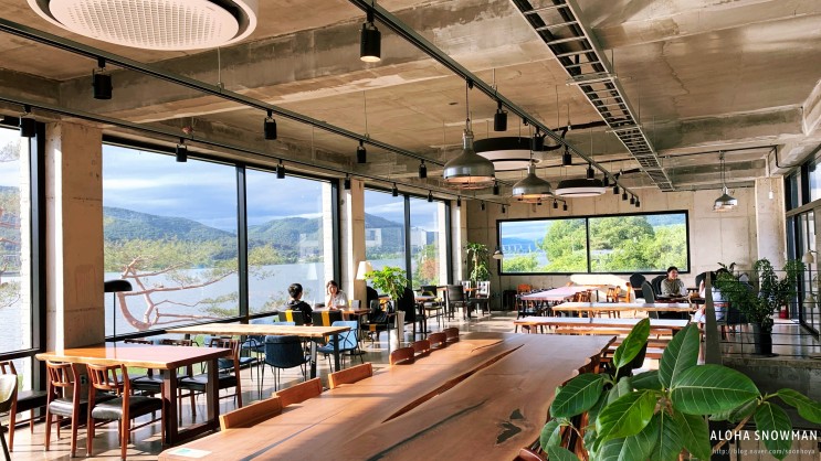 양평 양수리 '강이다' 북한강이 보이는 카페