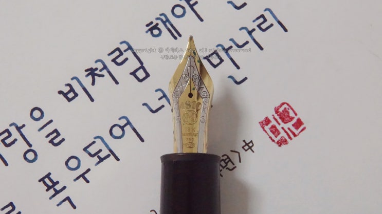  비처럼 사랑처럼 (ft. 몽블랑 149 M닙 만년필 실제 사용 영상)