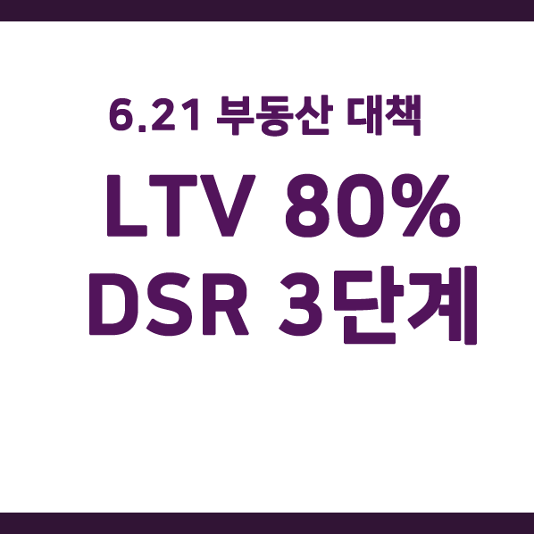 주택담보대출 LTV 완화,  DSR 3단계(생애 최초 LTV 80%)