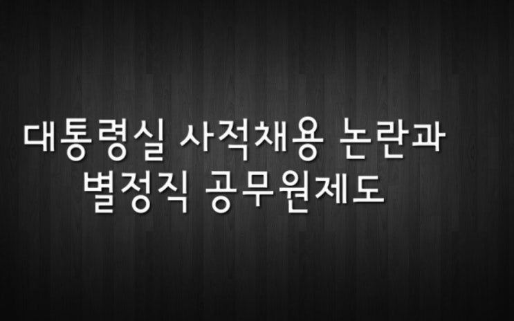  [시사] 대통령실 사적채용 논란, 이게 비선이라는 더불어민주당 주장에 대해 알아보자.
