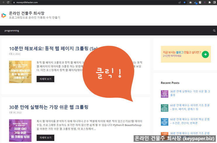  워드프레스 가이드북 - 수익형 블로그 제작하는 방법 알려드립니다.