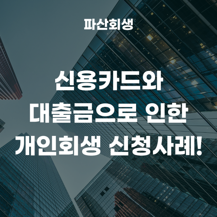  [수원지방법원] 수원 40대 직장인 생활비가 부족하여 신용카드를 쓰고 대출금을 갚지 못해 개인회생을 신청합니다.