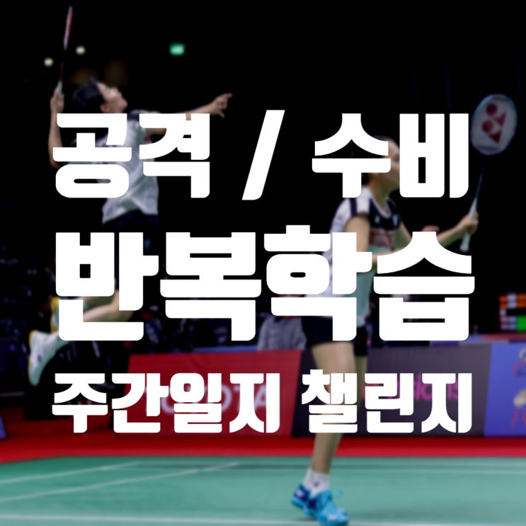  [네이버 주간 일기 챌린지] 6.17~6.23 3주차 배드민턴 주간 레슨 후기 일지