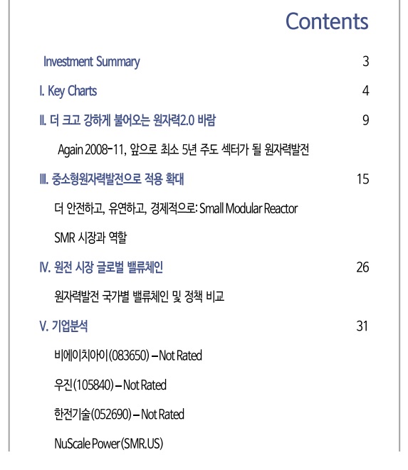 원자력 산업 전망 및 관련주들 원자력 산업 전망 및 관련주들