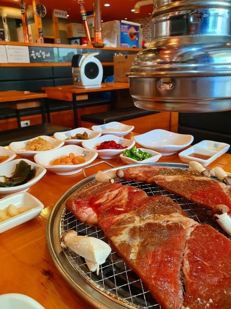 통영 무전동 고기집, 훔친갈비 무전점; 돼지 갈비 맛집 (feat, 얼음 밀면)