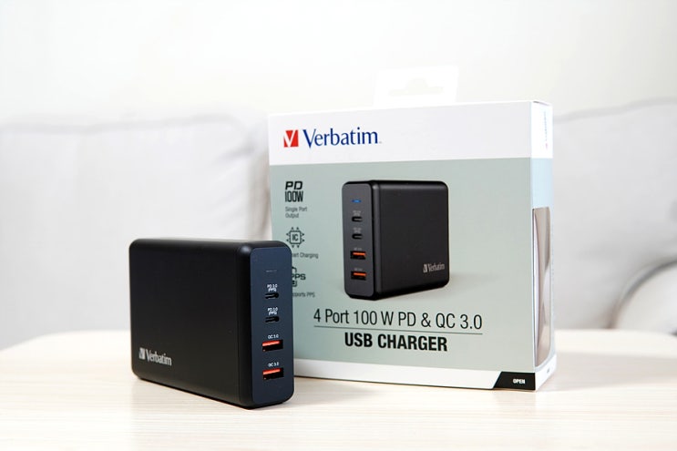  버바팀 156W 4포트 PD 3.0 PPS QC3.0 멀티 충전기