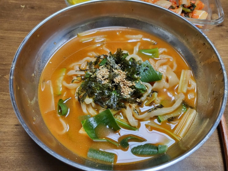  장칼국수 밀키트 찬스밀강릉장칼국수 캠핑음식 추천해요