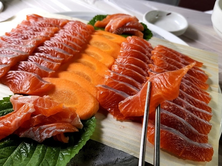  평창 맛집 남우수산 고소한 송어회