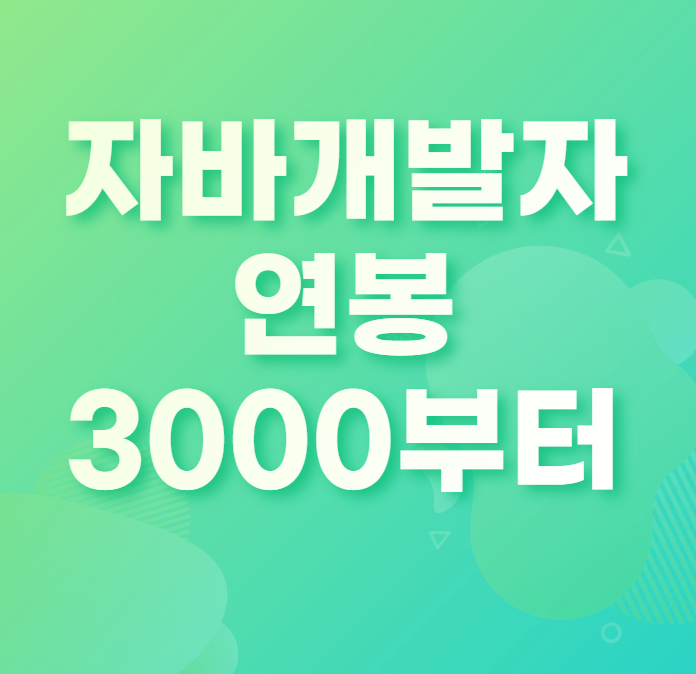  자바개발자 연봉 3000부터 시작하는 방법