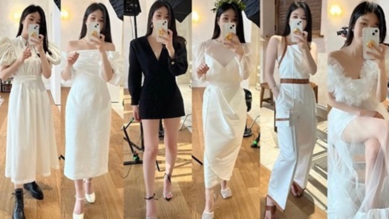 이해리 웨딩 룩북 드레스, 점프수트, 베스트 셋업! 스몰웨딩 옷