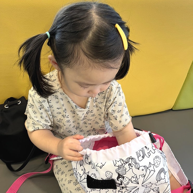  아기 어린이집 소풍가방 직접 꾸미는 유아 백팩 다시그리기도 가능!