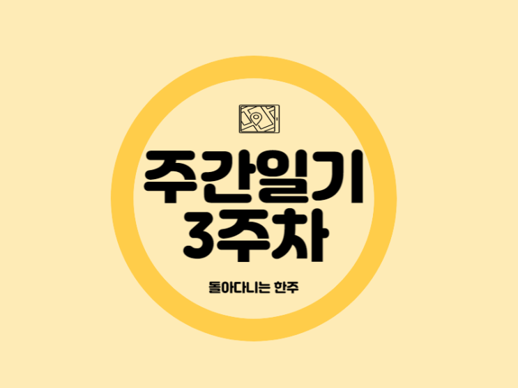  주간일기 3주차 돌아다니는 한주