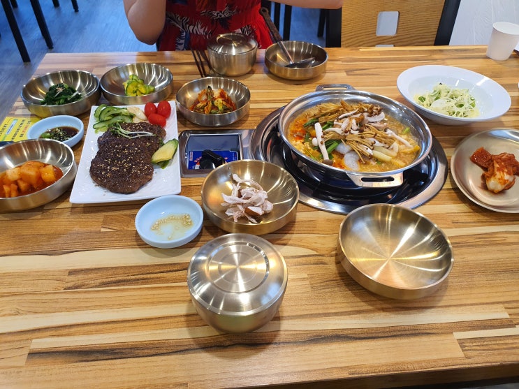 [강릉 초당] 초당순두부버섯전골 맛집/ 초당순두부떡갈비