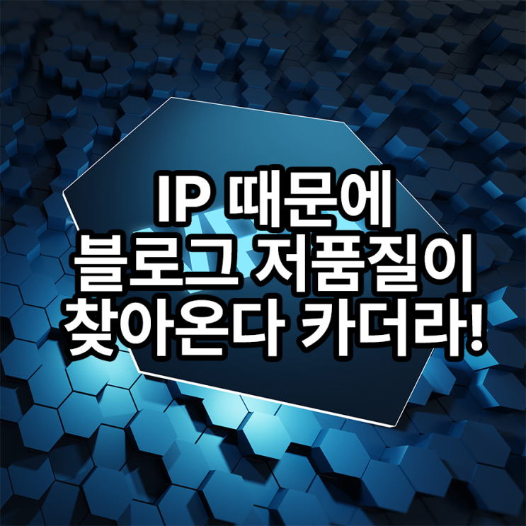 블로그 포스팅 IP가 중요하다 카더라 블로그 포스팅 IP가 중요하다 카더라
