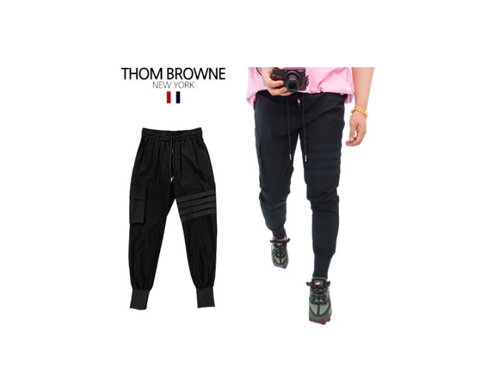  Thom Browne 톰브라운 블랙사선 포인트 아이스조거팬츠