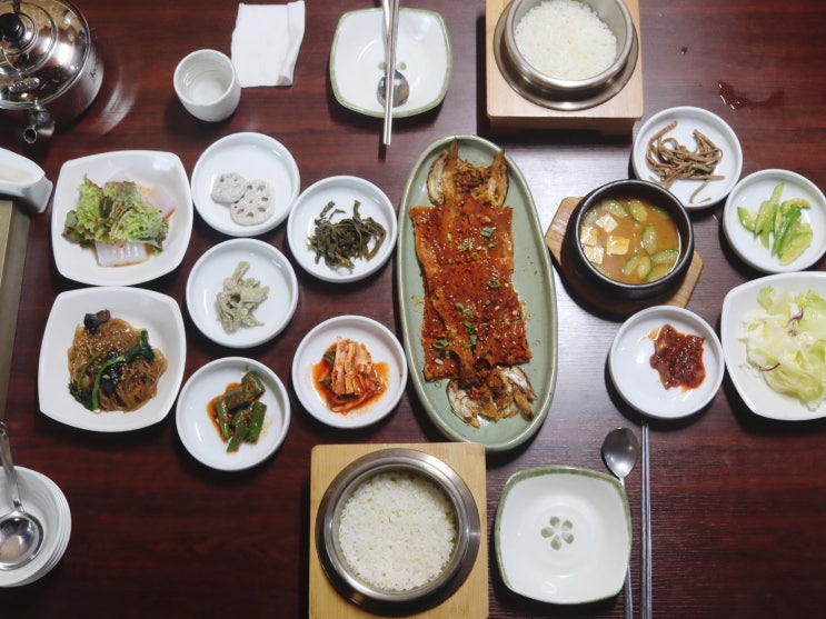 백운호수 한정식 맛집: 가야금, 황태 숯불구이 밥상