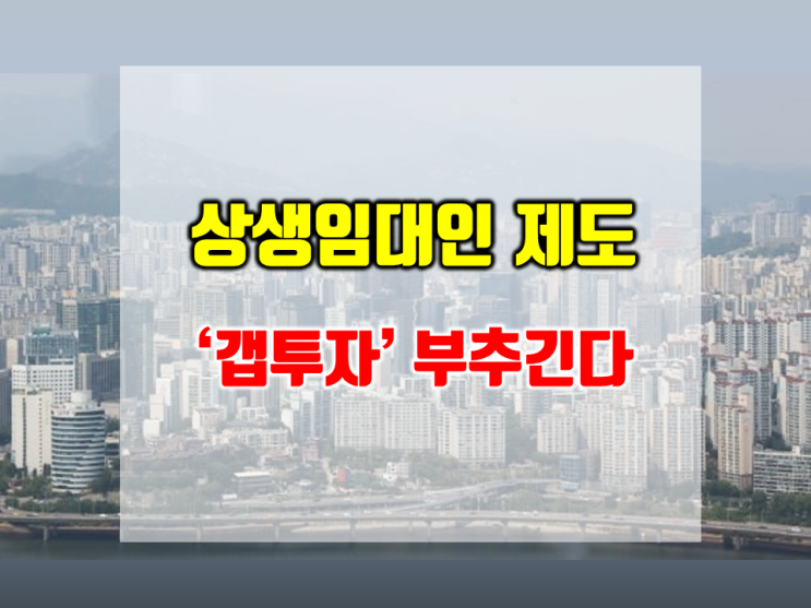 상생임대인 제도에 '갭투자' 우려 쏟아진 이유