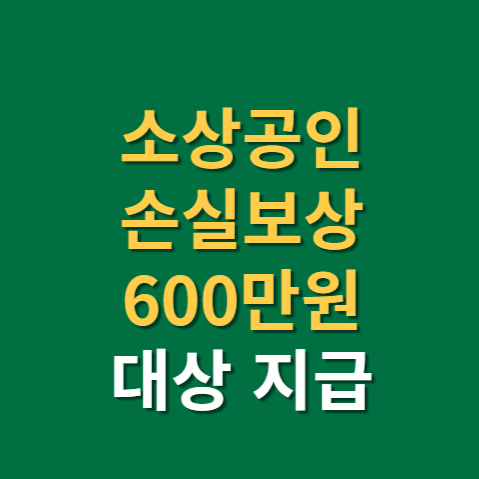  소상공인 손실보상 600 지급시기 대상자 폐업(f. 손실보전금)