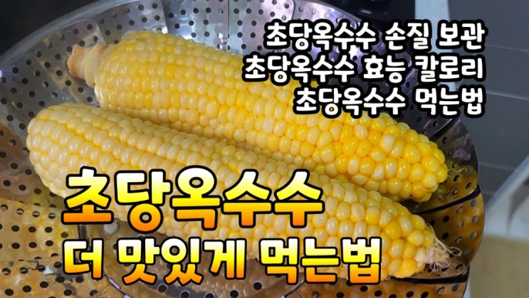  냉동 초당옥수수 찌는법 삶는법 보관 탱글탱글 먹는법 효능 칼로리 까지 모두 알려드려요