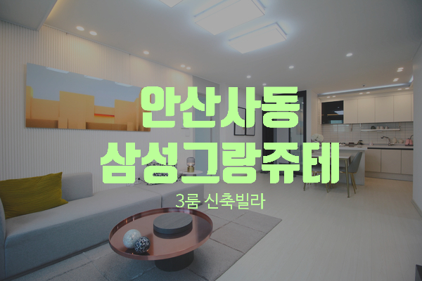  안산시 사동 삼성그랑쥬테 3룸 신축빌라 사리역 초당초등학교