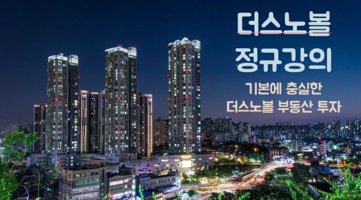 더스노볼 부동산 투자 정규강의 런칭 더스노볼 부동산 투자 정규강의 런칭