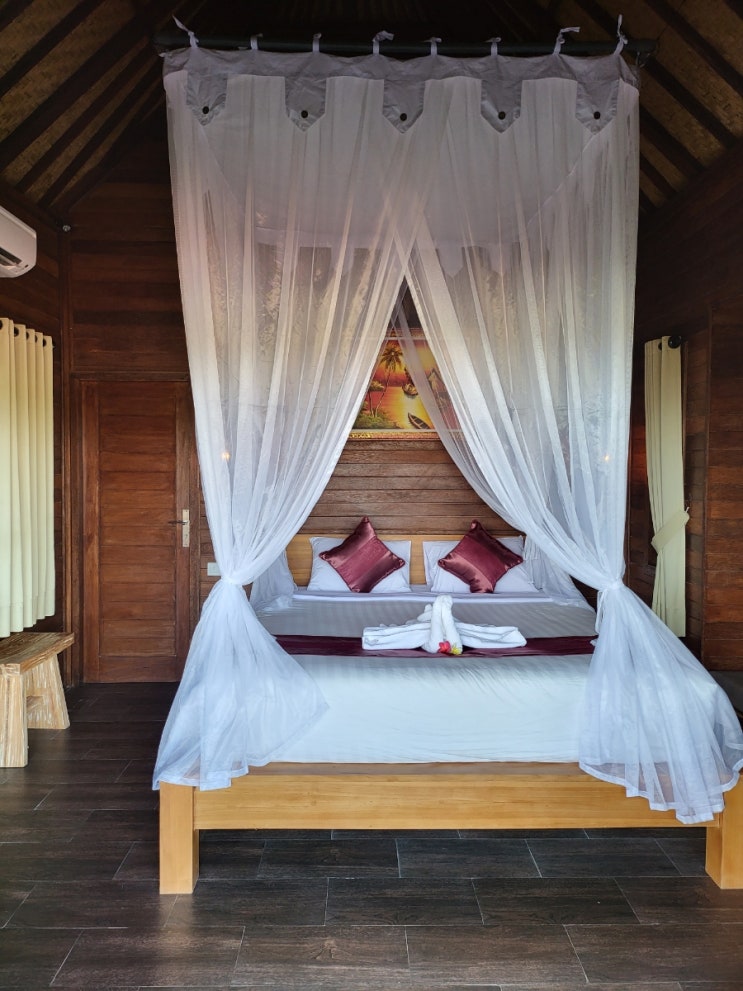  발리 렘봉안 숙소 Sunday huts lembongan 강력 추천 조식 추가