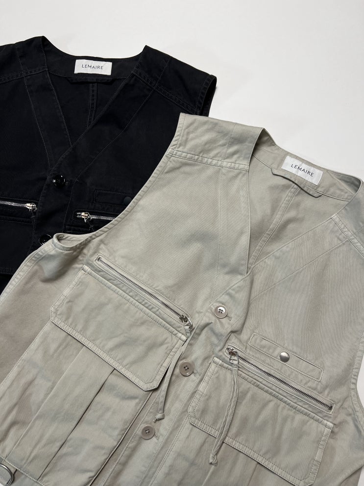 르메르(LEMAIRE) 22SS 리포터 베스트 블랙 그리고 베이지 REVIEW / 조끼 / VEST / 멀티포켓