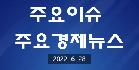 DAY 주요경제뉴스, 주요이슈 2022. 6. 28.