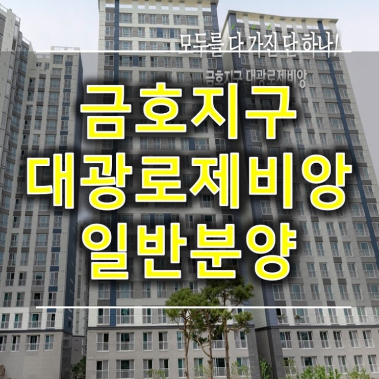  금호지구 대광로제비앙 일반분양 모집소식